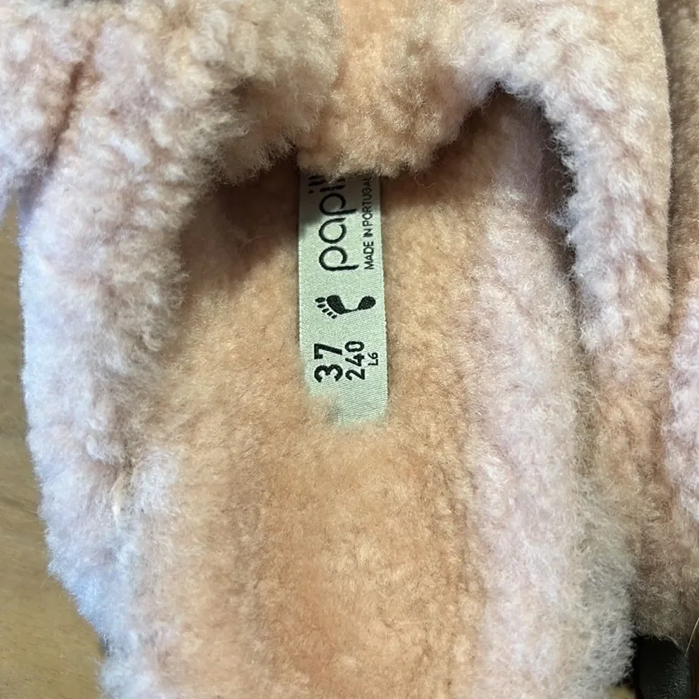 Papillo Birkenstock Pink Arizona Teddy Shearling Sandals US 6-6.5 EU 37